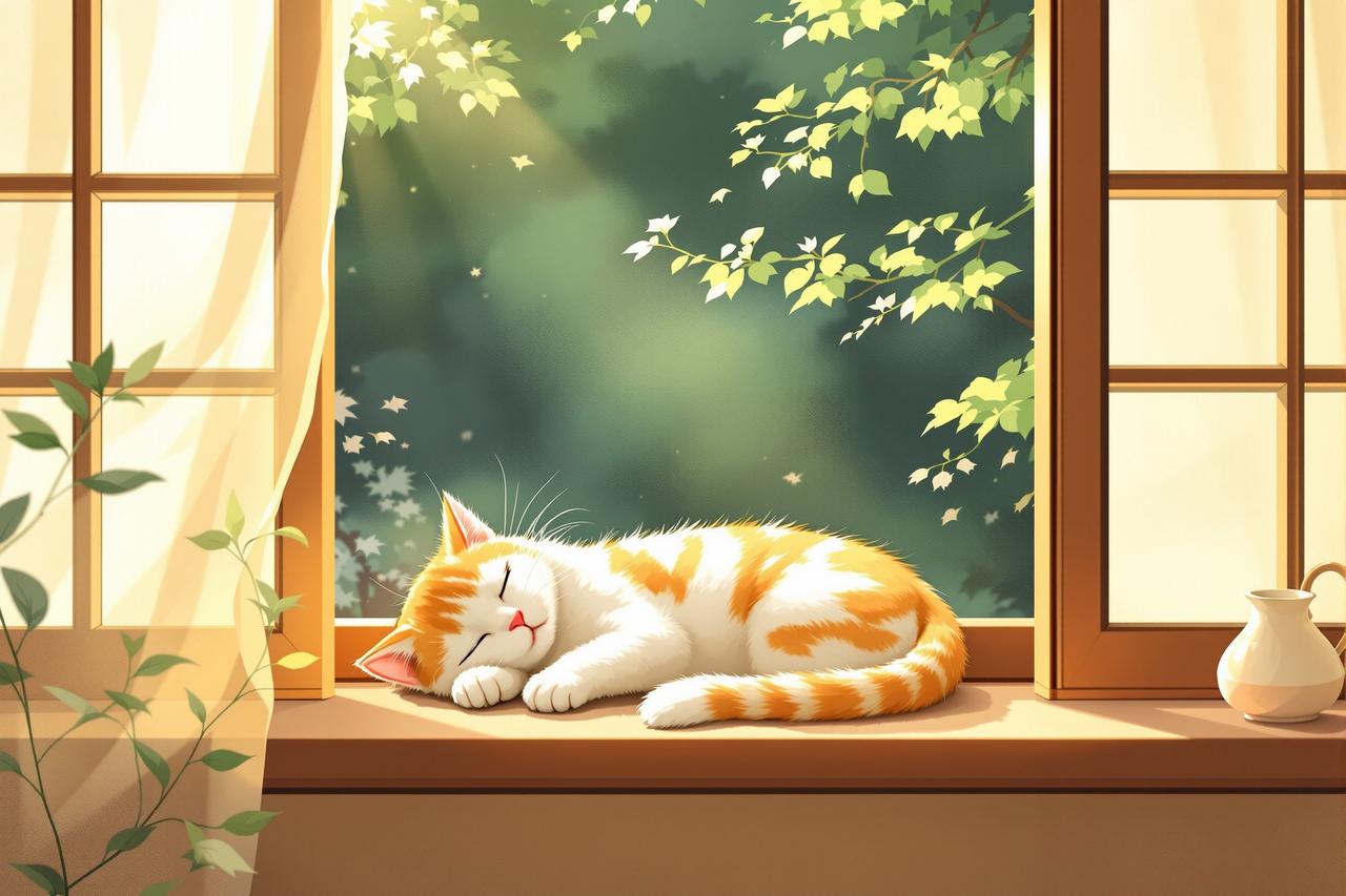 番茄官网短剧 - 猫咪的午后，暖心陪伴治愈动漫短剧